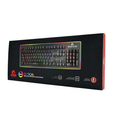 Marvo Teclado Alámbrico Gaming Scorpion con Iluminación Rainbow (KG940)