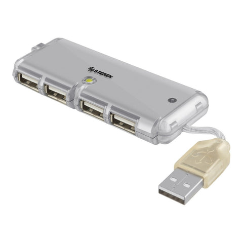 Steren Mini Hub Portátil USB de 4 Puertos, USB-520