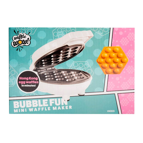 Waffle Wow Mini Waflera Eléctrica Bubble Fun